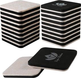 img 4 attached to 🛋️ Liyic 20 Pack 3in. Square Felt Sliders for Hard Surfaces - Furniture Sliders - Heavy Duty and Reusable Sliders for Hardwood Floors - Furniture Moving Sliders - Sofa Gliders - Movers Glides