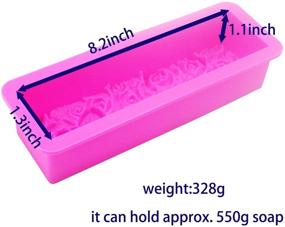 img 1 attached to 🧼 X-Haibei Cold Process Silicone Soap Mold for 550g Flower Soap Loaf Production Supplies