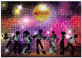 img 3 attached to 🌟 Ретро 70-е годы Disco Party Фон 7x5 футов - Сияющий неоновый танцор Ночной фон для сумасшедшего дня рождения, с баннером, реквизитом для фотобудки - от Allenjoy.