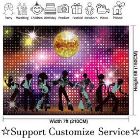 img 2 attached to 🌟 Ретро 70-е годы Disco Party Фон 7x5 футов - Сияющий неоновый танцор Ночной фон для сумасшедшего дня рождения, с баннером, реквизитом для фотобудки - от Allenjoy.