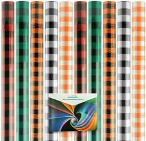 img 4 attached to 🎁 KISSWILL Classic Plaid Pattern HTV Vinyl Bundle, 10 Pack 12" x 10" - Perfect for Christmas, Birthdays, Halloween, T-Shirts, Hats, Shoes, and Fabric Projects