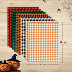img 2 attached to 🎁 KISSWILL Classic Plaid Pattern HTV Vinyl Bundle, 10 Pack 12" x 10" - Perfect for Christmas, Birthdays, Halloween, T-Shirts, Hats, Shoes, and Fabric Projects