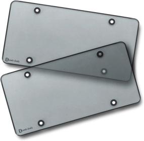 img 4 attached to Zento Deals Clear Smoked License Plate Covers - 2-Pack – Novelty/ License Plate Covers with Clear Smoked Flat Shields
