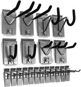 img 2 attached to Proslat 11004 PVC Slatwall Hook Kit, 20-Piece Steel Backplates, 1/8-Inch, Silver