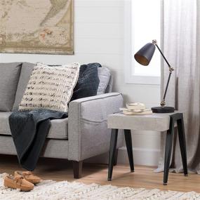 img 2 attached to 🏙️ Stylish South Shore Concrete Gray and Black City Life End Table for Modern Living Spaces