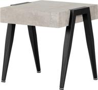 🏙️ stylish south shore concrete gray and black city life end table for modern living spaces logo