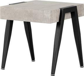 img 3 attached to 🏙️ Stylish South Shore Concrete Gray and Black City Life End Table for Modern Living Spaces