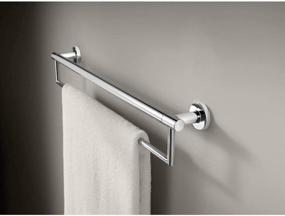 img 2 attached to 💎 Stylish & Reliable: DELTA FAUCET 41519 Contemporary 24 Inch Towel Bar/Assist Bar in Polished Chrome