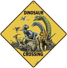 img 1 attached to 🦕 Dinosaur Crossing: Aluminum Crosswalk Sign
