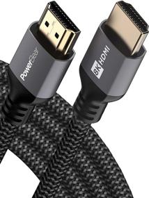img 4 attached to 🔌 PowerBear 8K HDMI Cable: 10ft, High Speed, Braided Nylon & Gold Connectors, 8K @ 60Hz, 4K @ 120Hz | Perfect for Laptop, Monitor, PS5, Xbox One, Apple TV & More