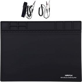 img 4 attached to 💻 HPFIX Anti Static Mat with Grounding Wire and ESD Wristband - Heat Resistant Silicone Repair Mat for Computer, PC Building, Electronics
