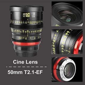 img 2 attached to 📽️ MEKE 50mm T2.1 Cinema Lens: Full Frame Manual Focus with EF Mount for Cinema Cameras