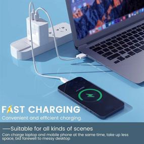 img 3 attached to 🔌 65W USB C Wall Charger with 1.5m Cable - Fast Charger for Mobile Phones MacBook Tablet PC iPhone 12 iPad Pro Surface USB C Laptop Nintendo - QC 3.0 4.0 GaN Power Adapter