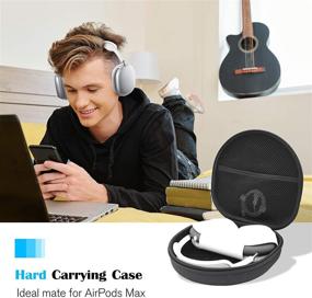 img 3 attached to Прочный чехол ProCase для AirPods Max - черный, чехол для переноски наушников с силиконовым чехлом для ушных накладок, сетчатый карман и защитная портативная сумка для хранения.