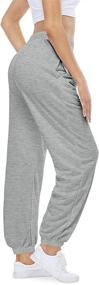 img 2 attached to 👖 CYiNu Women's High-Waisted Sweatpants: Stylish Joggers for Fall/Winter Workouts with Pockets & Cinch Bottom Trousers