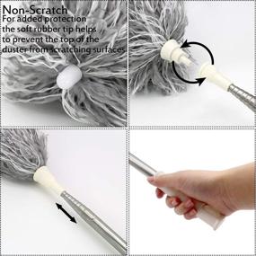 img 3 attached to Microfiber Extension Stainless Extendable Furniture Household Supplies