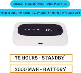 img 1 attached to 🌐 KuWFi 4G LTE Mobile WiFi Hotspot Travel Router Wireless SIM Routers SD SIM Card Slot LTE FDD/TDD Support for Europe Africa Asia Oceania