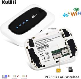 img 2 attached to 🌐 KuWFi 4G LTE Mobile WiFi Hotspot Travel Router Wireless SIM Routers SD SIM Card Slot LTE FDD/TDD Support for Europe Africa Asia Oceania