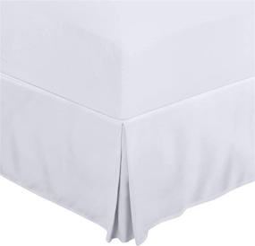 img 4 attached to 🛏️ Queen Bed Skirt by Utopia Bedding - Luxuriously Pleated Ruffle - Perfect Fit with 16-Inch Tailored Drop - High-Quality Hotel Grade, Resistant to Shrinkage and Fading - Queen Size in Classic White