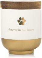 🐾 pearhead ceramic forever in our hearts pet urn - gold, pack of 1 - pet memorial logo