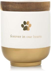 img 4 attached to 🐾 Pearhead Ceramic Forever in Our Hearts Pet Urn - Gold, Pack of 1 - Pet Memorial