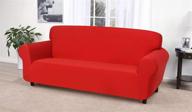 stunning red madison jersey sofa slipcover: elegant and functional solution. logo