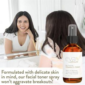 img 2 attached to 🍊 Eva Naturals Vitamin C Facial Toner - Natural, Hydrating, Anti-Aging, Pore Minimizer Face Toner for Men and Women with Witch Hazel & Rose Water - 4 Oz - Boost Collagen, Restore Skin, Correct Imperfections