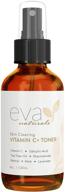 🍊 eva naturals vitamin c facial toner - natural, hydrating, anti-aging, pore minimizer face toner for men and women with witch hazel & rose water - 4 oz - boost collagen, restore skin, correct imperfections logo