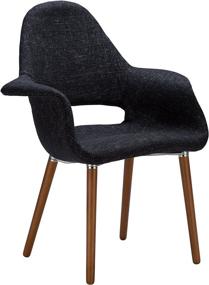 img 3 attached to 🌟 Stylish EdgeMod Organic Arm Chair Set in Black (Pack of 2)