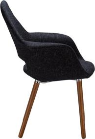 img 1 attached to 🌟 Stylish EdgeMod Organic Arm Chair Set in Black (Pack of 2)