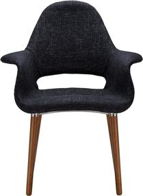 img 2 attached to 🌟 Stylish EdgeMod Organic Arm Chair Set in Black (Pack of 2)