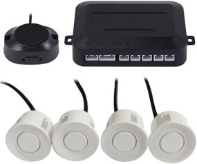 img 4 attached to 🚗 Frostory Car Reverse Backup Parking Sensor Radar System - Waterproof, 4 Packs X60D (White)