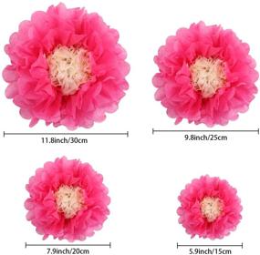 img 1 attached to 🌸 Aunifun 16-Piece Paper Flower Tissue Chrysanthemum for DIY Crafts, Wedding Backdrops, and Nursery Wall Decor - Multi-Colored Paper Flower