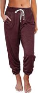 👖 stylish & functional automet baggy sweatpants for women: perfect lounge, pajama & jogging pants with pockets логотип