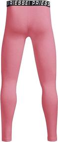 img 2 attached to PRIESSEI Compression Leggings Baselayer Basketball Boys' Clothing : Active