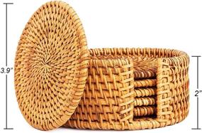 img 2 attached to Artera Handmade Coasters: Resilient Handwoven Craftsmanship, Ideal for Protection