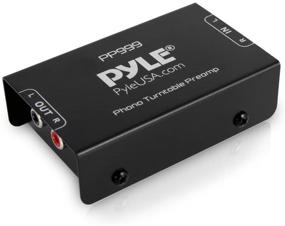 img 4 attached to Pyle Phono Turntable Preamp - Compact Audio Phonograph Preamplifier with RCA Input, RCA Output & Low Noise Operation, Powered by 12V DC Adapter - PP999, Black