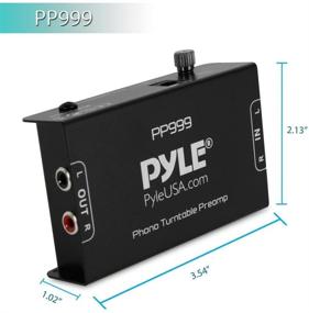 img 2 attached to Pyle Phono Turntable Preamp - Compact Audio Phonograph Preamplifier with RCA Input, RCA Output & Low Noise Operation, Powered by 12V DC Adapter - PP999, Black