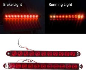 img 3 attached to 🚦 ECOTRIC 2PCS Red 15" 11 LED Trailer Light Bar: Stop Turn Rear Tail, Brake Light for Trucks, RVs – Waterproof & Highly Visible