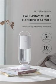 img 3 attached to 🌬️ XUHE Portable Mini Humidifier: 360 Degree Rotating Night Light, 200ml Cool Mist, USB Personal Desktop for Home, Office, and Travel - Super Quiet, Auto Shut-Off (WHITE)