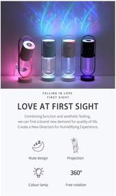 img 2 attached to 🌬️ XUHE Portable Mini Humidifier: 360 Degree Rotating Night Light, 200ml Cool Mist, USB Personal Desktop for Home, Office, and Travel - Super Quiet, Auto Shut-Off (WHITE)