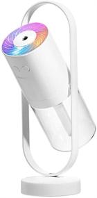 img 4 attached to 🌬️ XUHE Portable Mini Humidifier: 360 Degree Rotating Night Light, 200ml Cool Mist, USB Personal Desktop for Home, Office, and Travel - Super Quiet, Auto Shut-Off (WHITE)