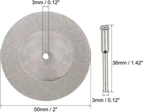 img 1 attached to 💎 uxcell 10 Pcs 50mm Diamond Cutting Wheels - Ultimate Rotary Tool Accessory for Precision Cuts