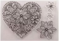 heart shaped diy flowers floral clear stamps: 🌸 perfect for christmas card making, scrapbooking, and craft decoration logo