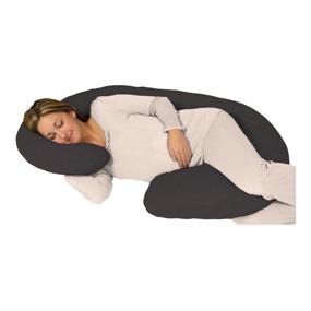 img 1 attached to 💤 Experience Ultimate Comfort with Leachco Snoogle Chic Jersey Body Pillow in Sand