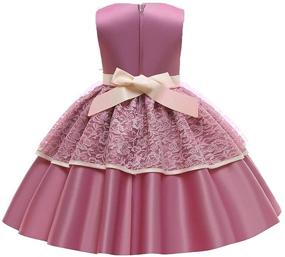 img 3 attached to 👗 Burgundy Girls' Dresses: Elegant Attire for Pageants, Birthdays, and Weddings