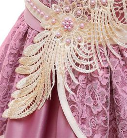 img 1 attached to 👗 Burgundy Girls' Dresses: Elegant Attire for Pageants, Birthdays, and Weddings