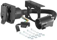 curt 55774 7-pin and 4-pin dual-output vehicle-side connectors with factory tow package and uscar socket logo