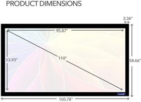 img 2 attached to 🎥 High Contrast Gray Fixed Frame Projector Screen Bundle with QualGear Projector Ceiling Mount & 25ft HDMI Cable (PRB-717-Wht-110G-25ft)