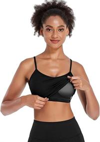 img 2 attached to 🏋️ Lushforest Women's Yoga Sports Bra - Longline Tank Top with Removable Pads for Workout Fitness, Gym, Yoga, Running, and Camisole Shirts